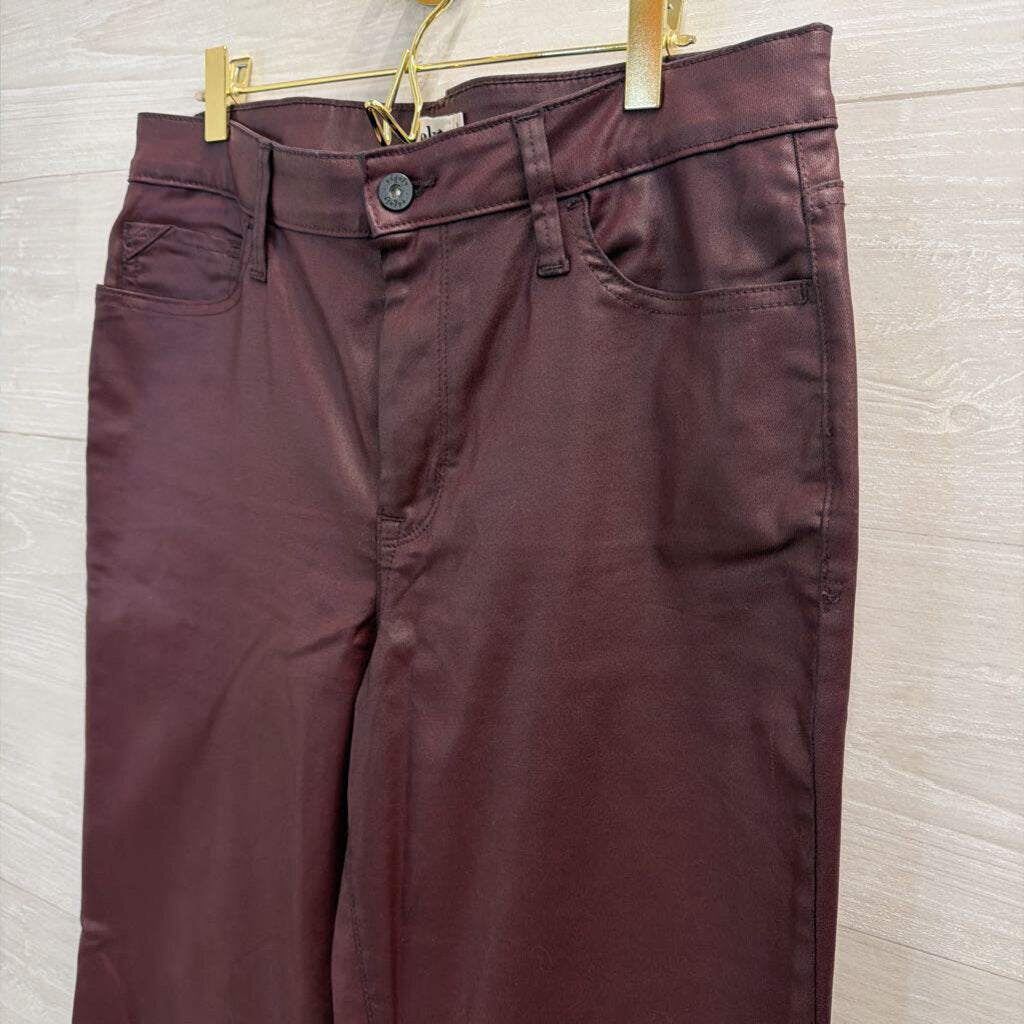 Edgely Burgundy Coated Denim Pants 14