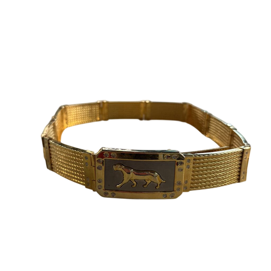 Vintage Gold Metal Non Stretch Belt Small/ Medium
