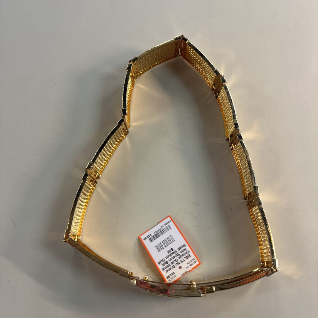 Vintage Gold Metal Non Stretch Belt Small/ Medium