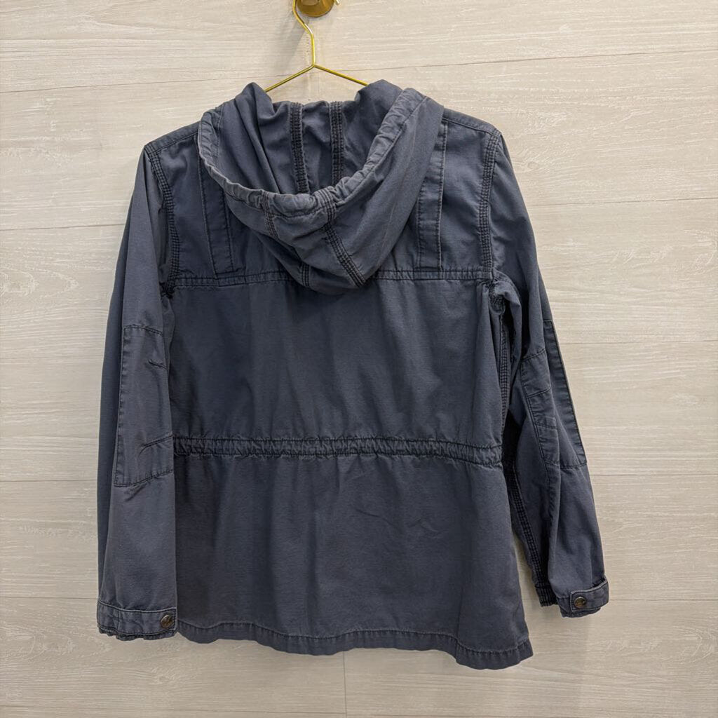 Carhartt Blue Utility Zip Up Hooded Jacket Medium