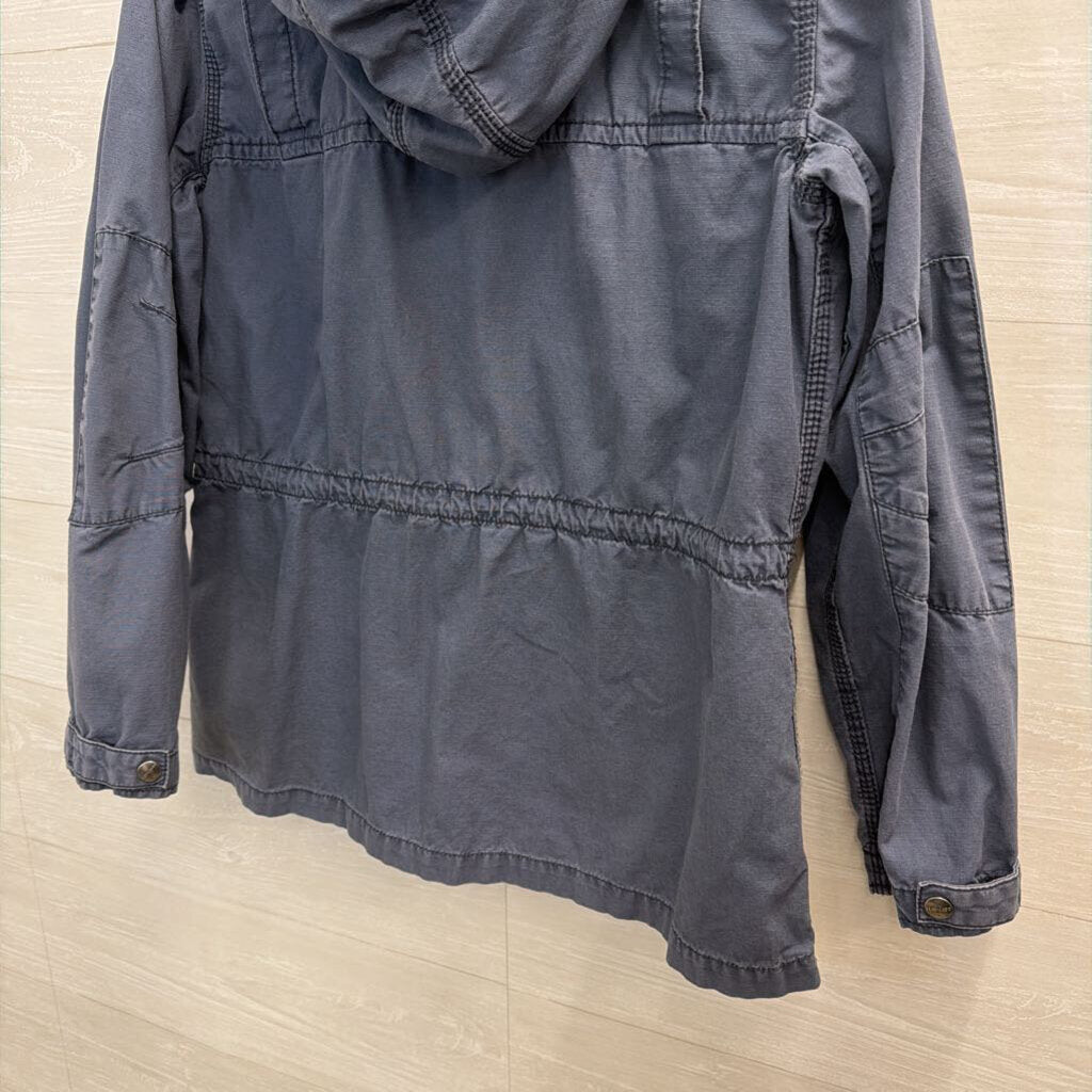 Carhartt Blue Utility Zip Up Hooded Jacket Medium