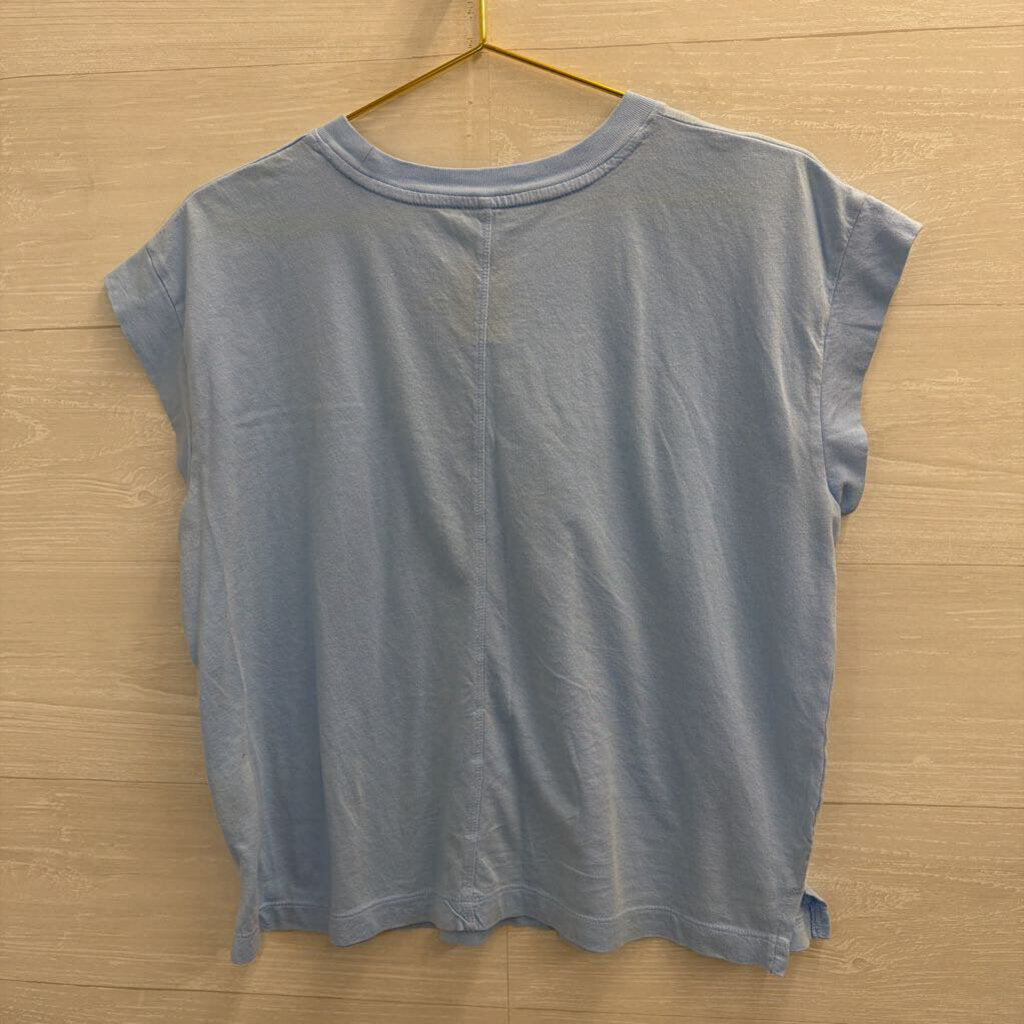 Blue Short Sleeve Top Medium