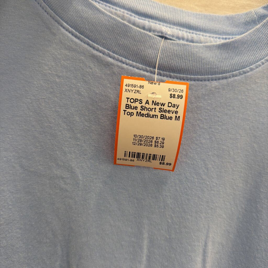 Blue Short Sleeve Top Medium