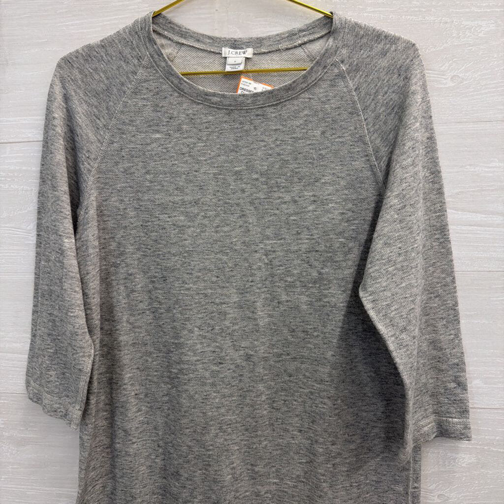 J Crew Grey Long Sleeve Shift Dress Small