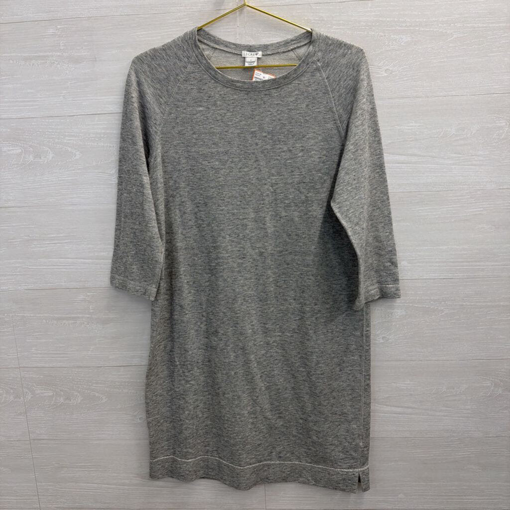 J Crew Grey Long Sleeve Shift Dress Small