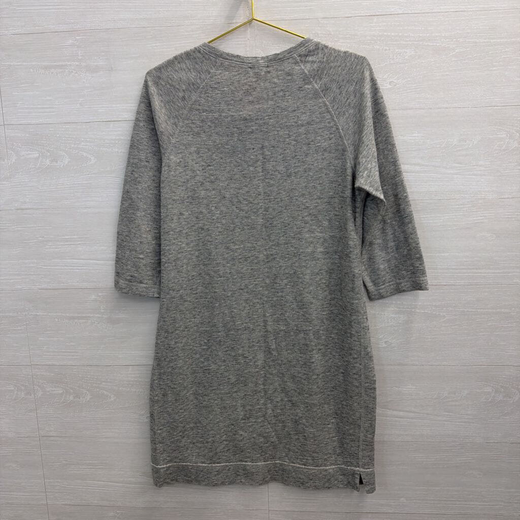 J Crew Grey Long Sleeve Shift Dress Small