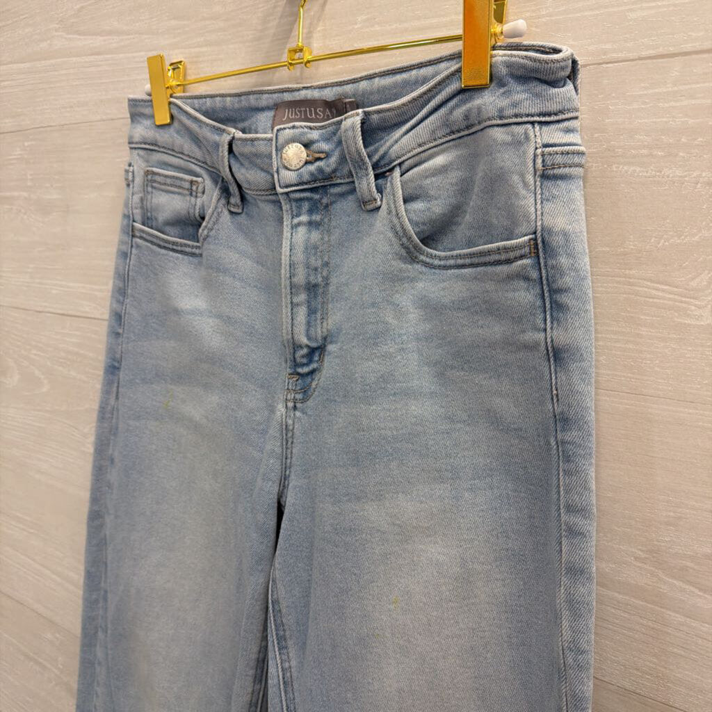 Just USA Light Wash Wide Leg Jeans 27
