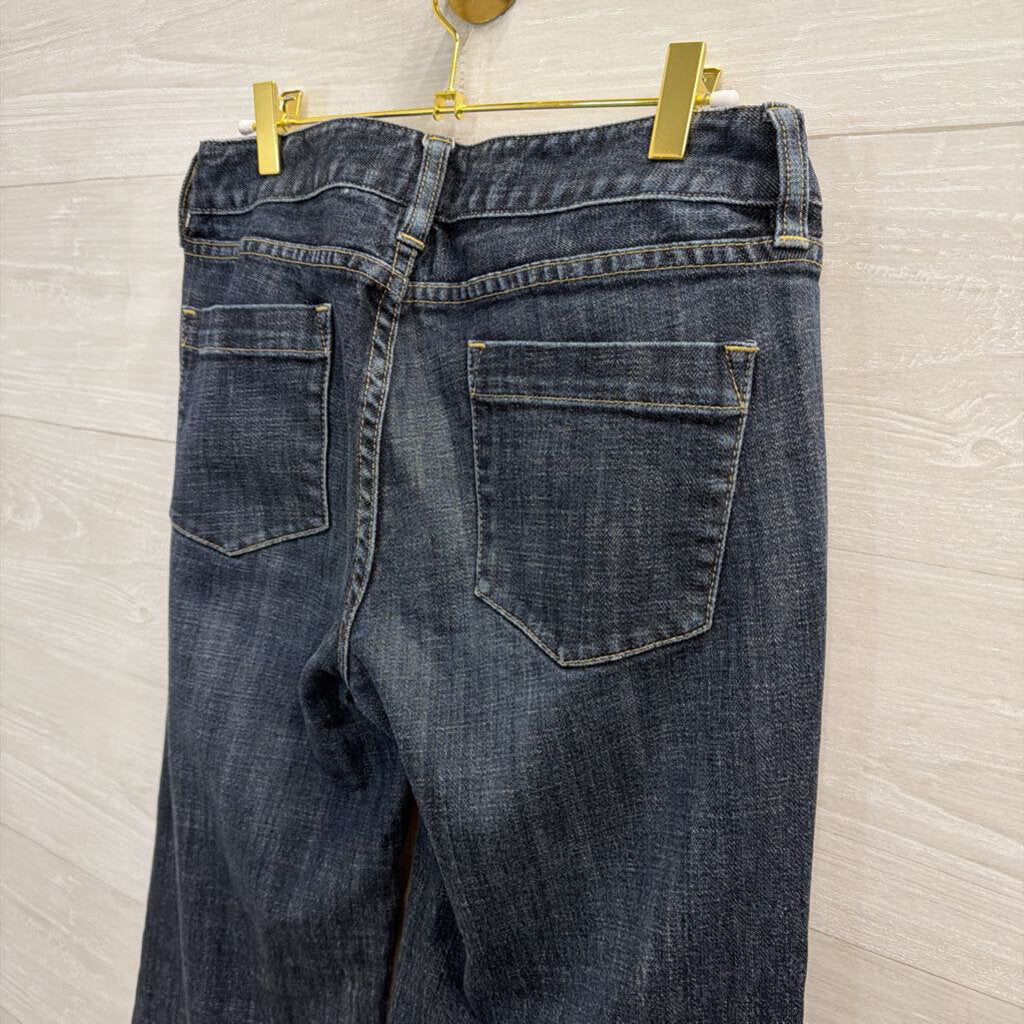 J Crew Dark Wash Stretch Favorite Fit Wide Leg Jeans 6