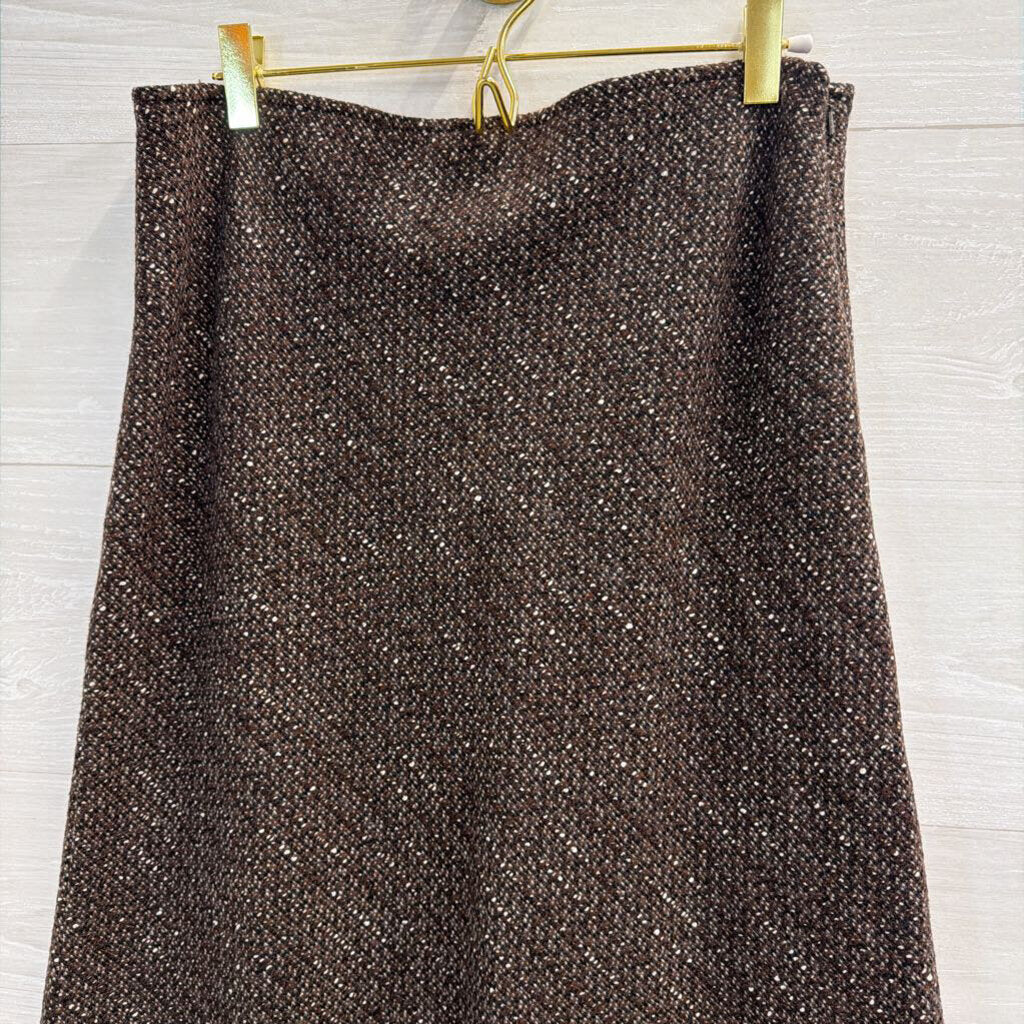 The Limited Brown Tweed Sequin Hem Skirt 8