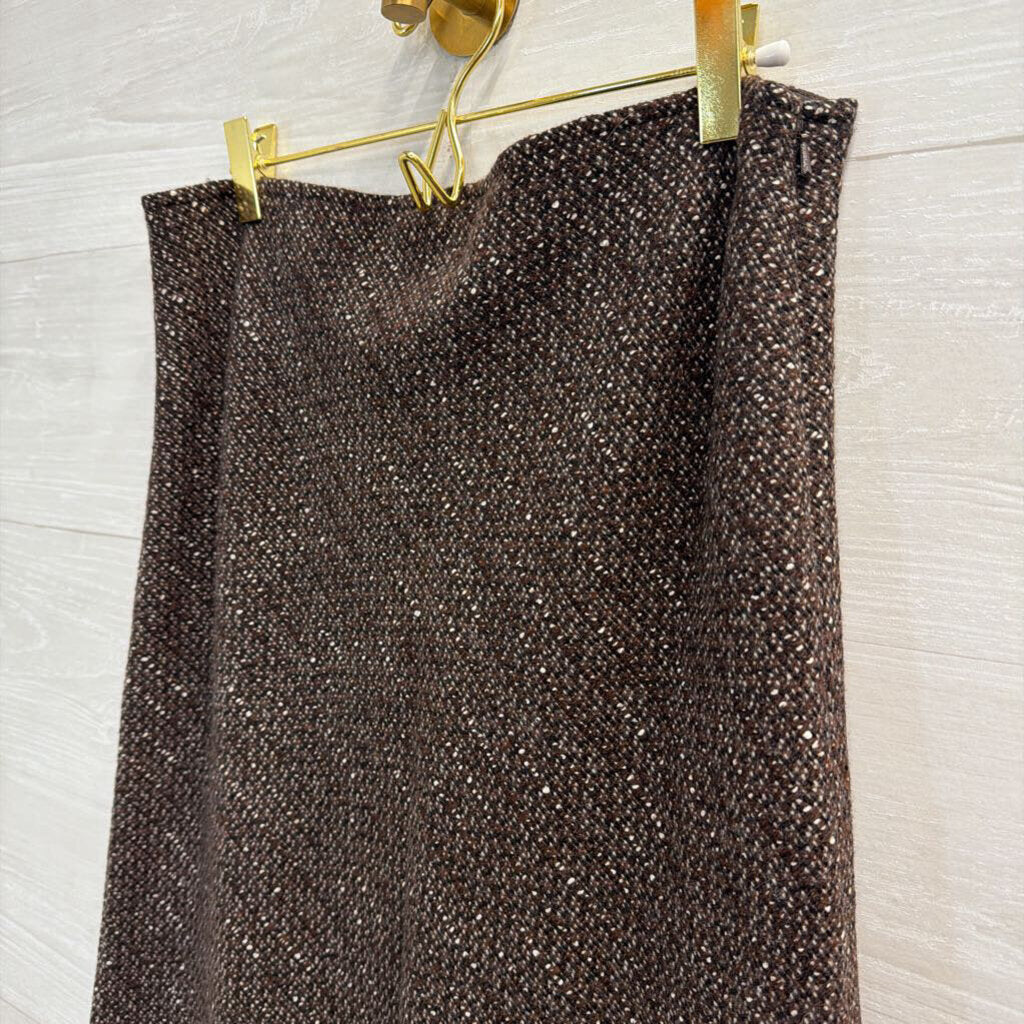 The Limited Brown Tweed Sequin Hem Skirt 8