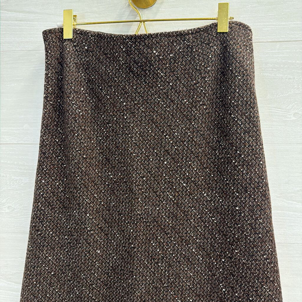 The Limited Brown Tweed Sequin Hem Skirt 8