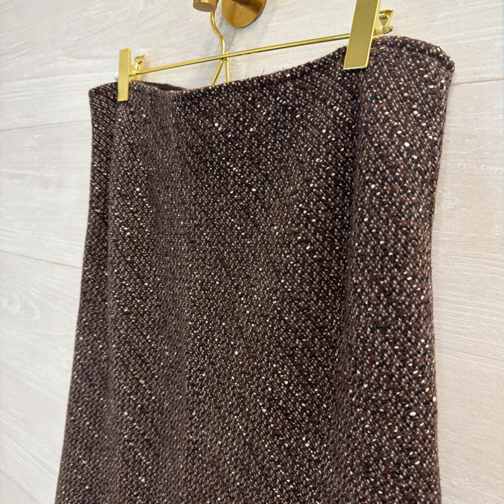 The Limited Brown Tweed Sequin Hem Skirt 8