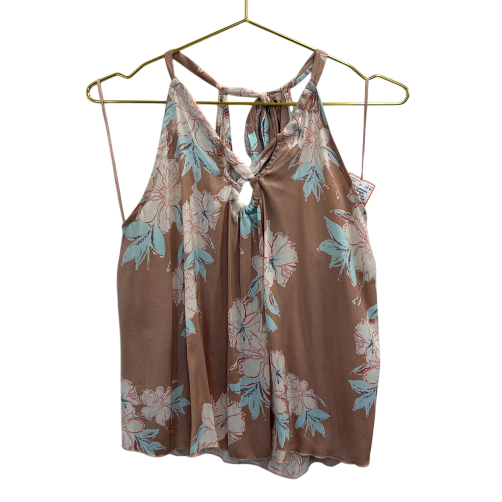 Intimately Free People Pink/ Multi Floral Print Tank Top Medium
