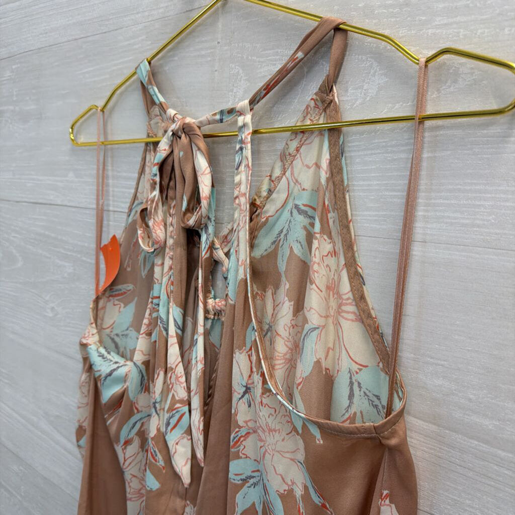 Intimately Free People Pink/ Multi Floral Print Tank Top Medium