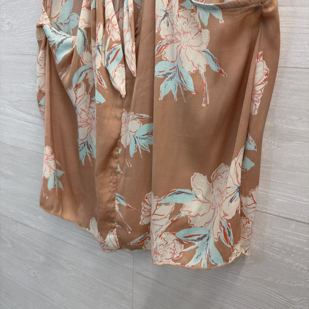 Intimately Free People Pink/ Multi Floral Print Tank Top Medium