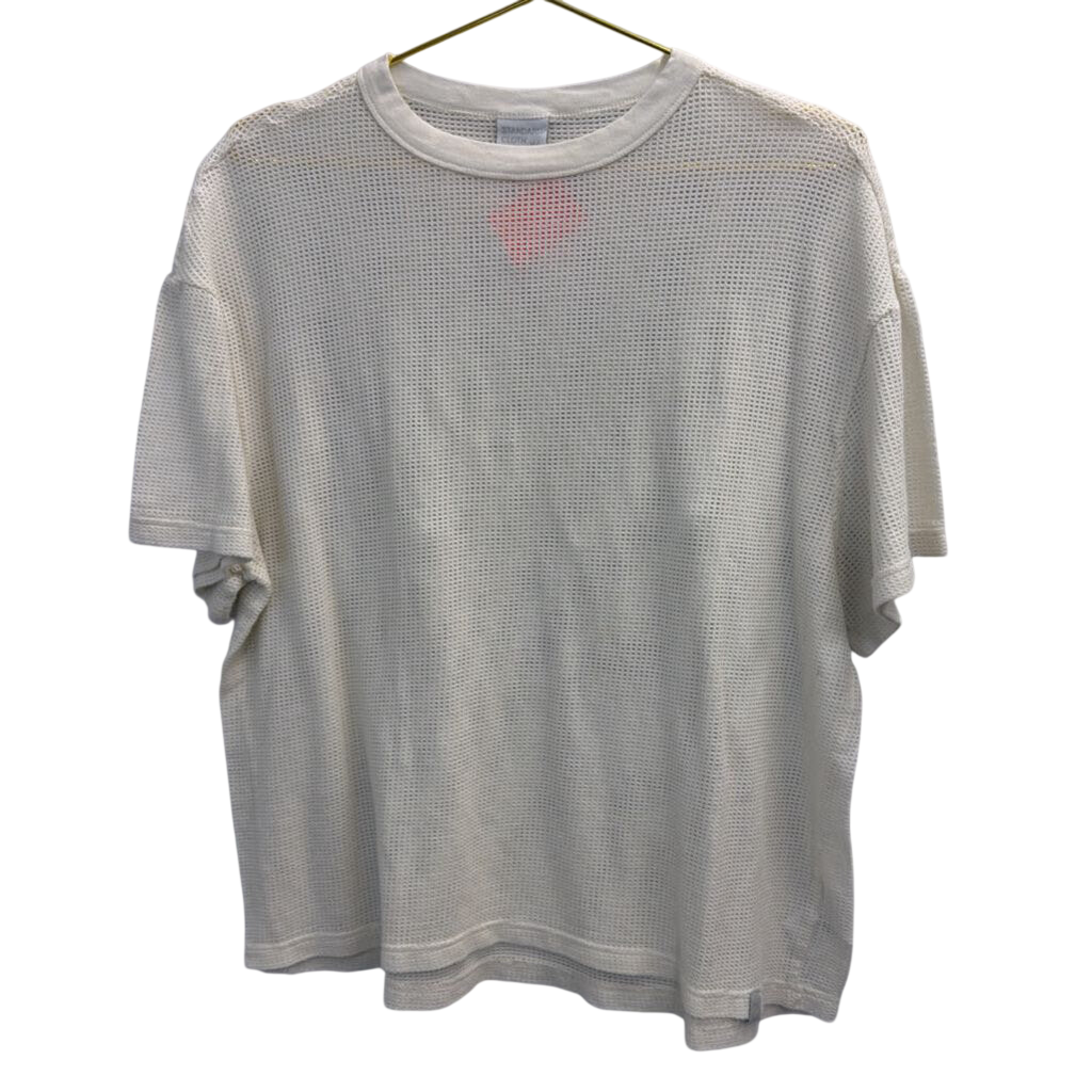 Standard Cloth White Mesh Short Sleeve Top Medium