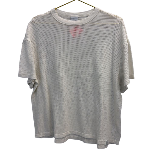 Standard Cloth White Mesh Short Sleeve Top Medium