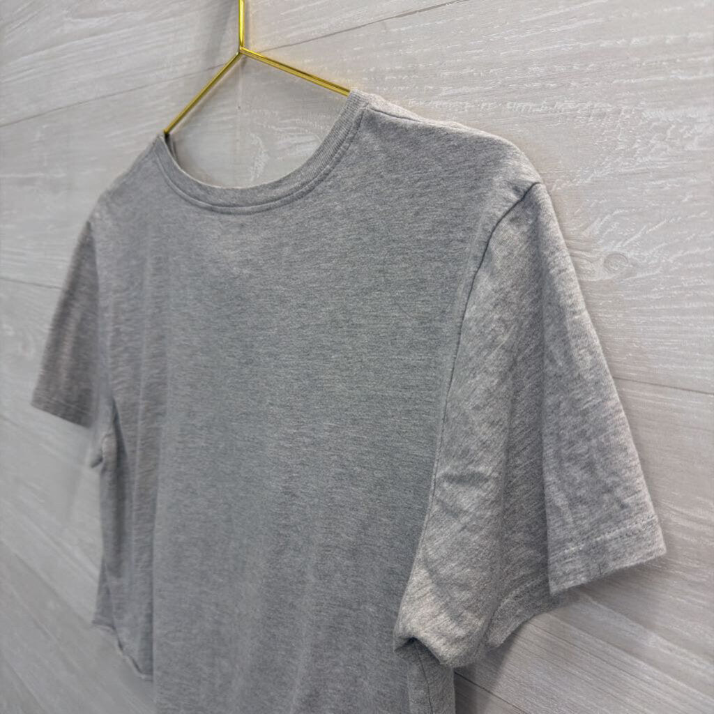 Mickey Mouse Grey Cropped Short Sleeve Graphic Tee Large