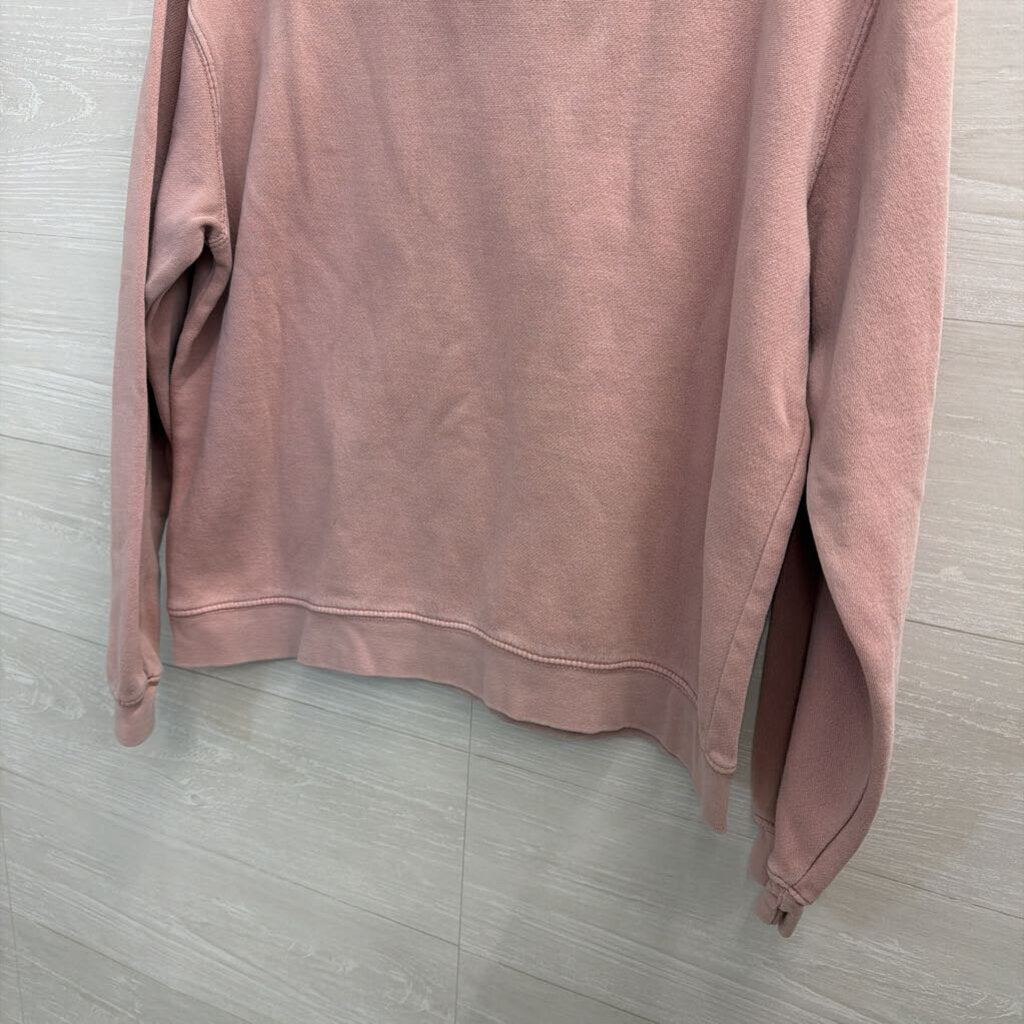 Shark Teeth Pink Holden Beach Crewneck Pullover Small