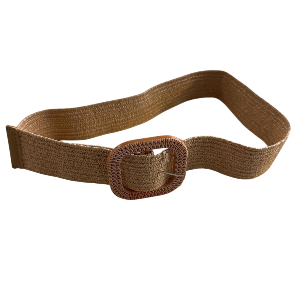 Natural Woven Stretchy Belt Small/ Medium
