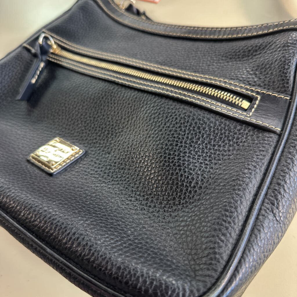 Dooney and Bourke Black Pebbled Leather Presley Purse