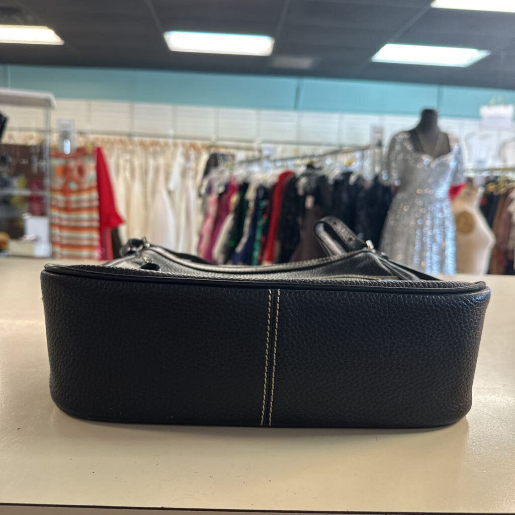 Dooney and Bourke Black Pebbled Leather Presley Purse