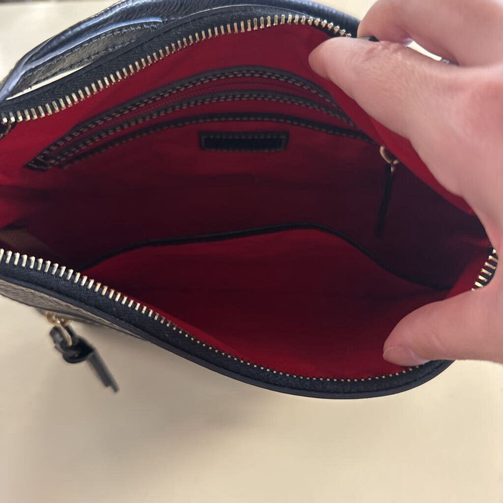 Dooney and Bourke Black Pebbled Leather Presley Purse