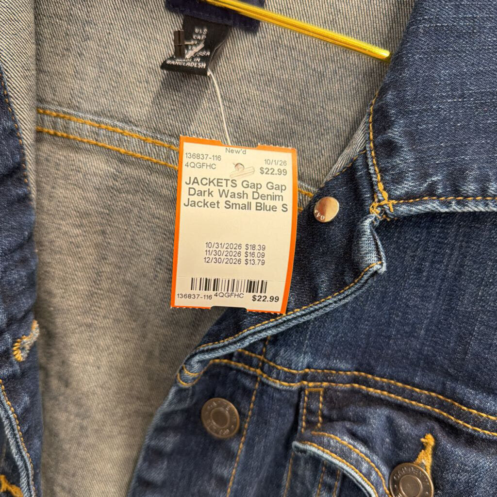Gap Dark Wash Denim Jacket Small