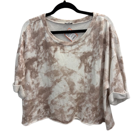 Splendid White/ Purple Tie Dye Boxy Top Medium