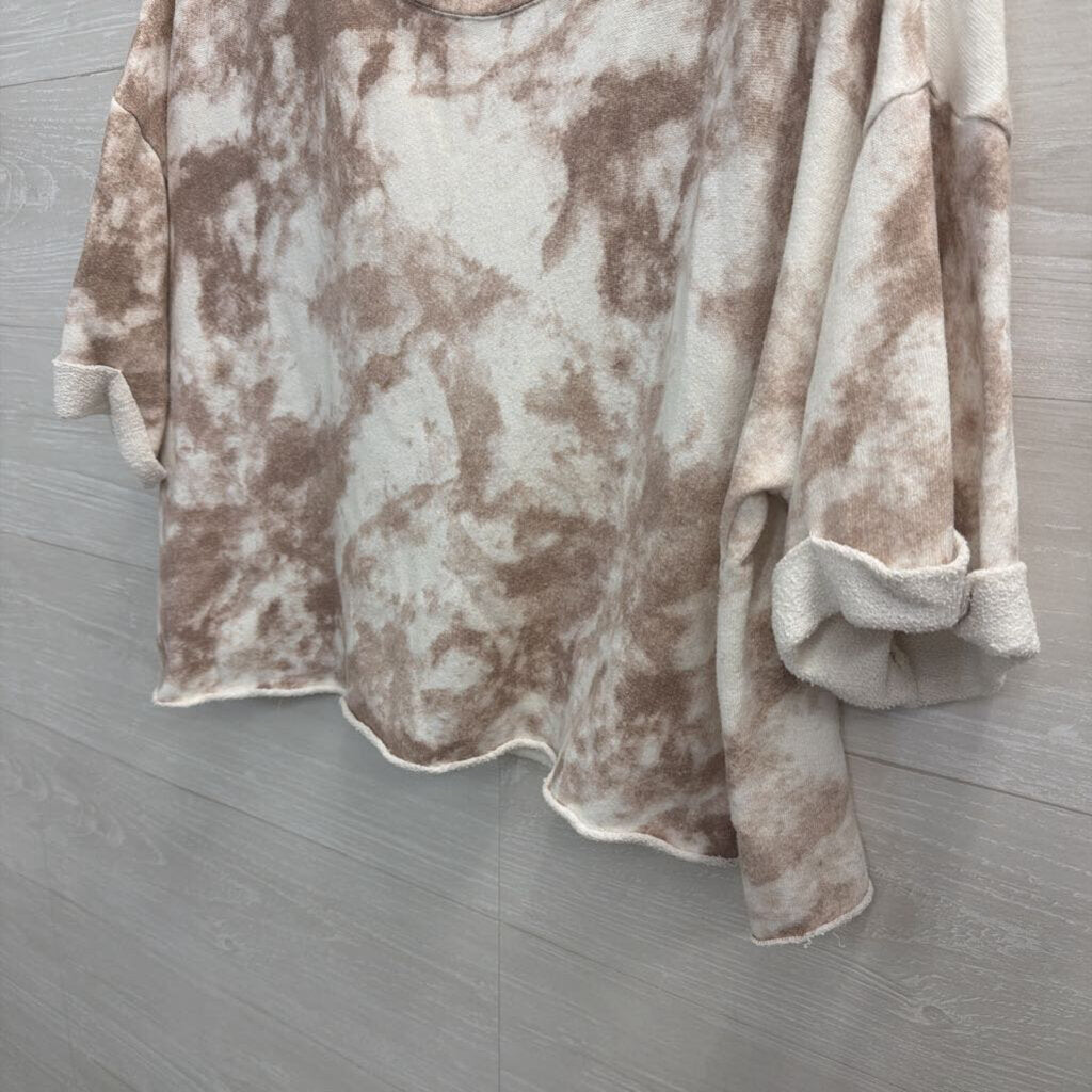 Splendid White/ Purple Tie Dye Boxy Top Medium