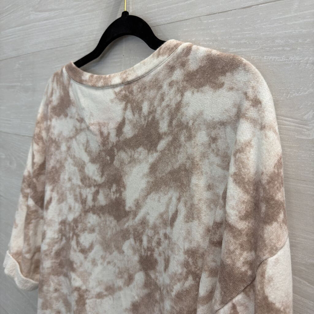 Splendid White/ Purple Tie Dye Boxy Top Medium