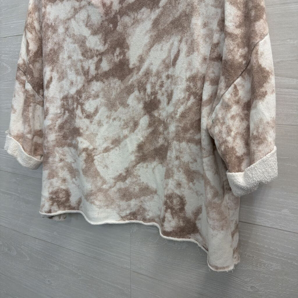 Splendid White/ Purple Tie Dye Boxy Top Medium