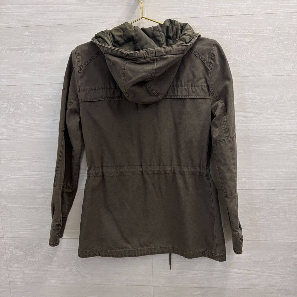 Levi Green Four Pocket Hooded Field Utility Jacket Extra Small
