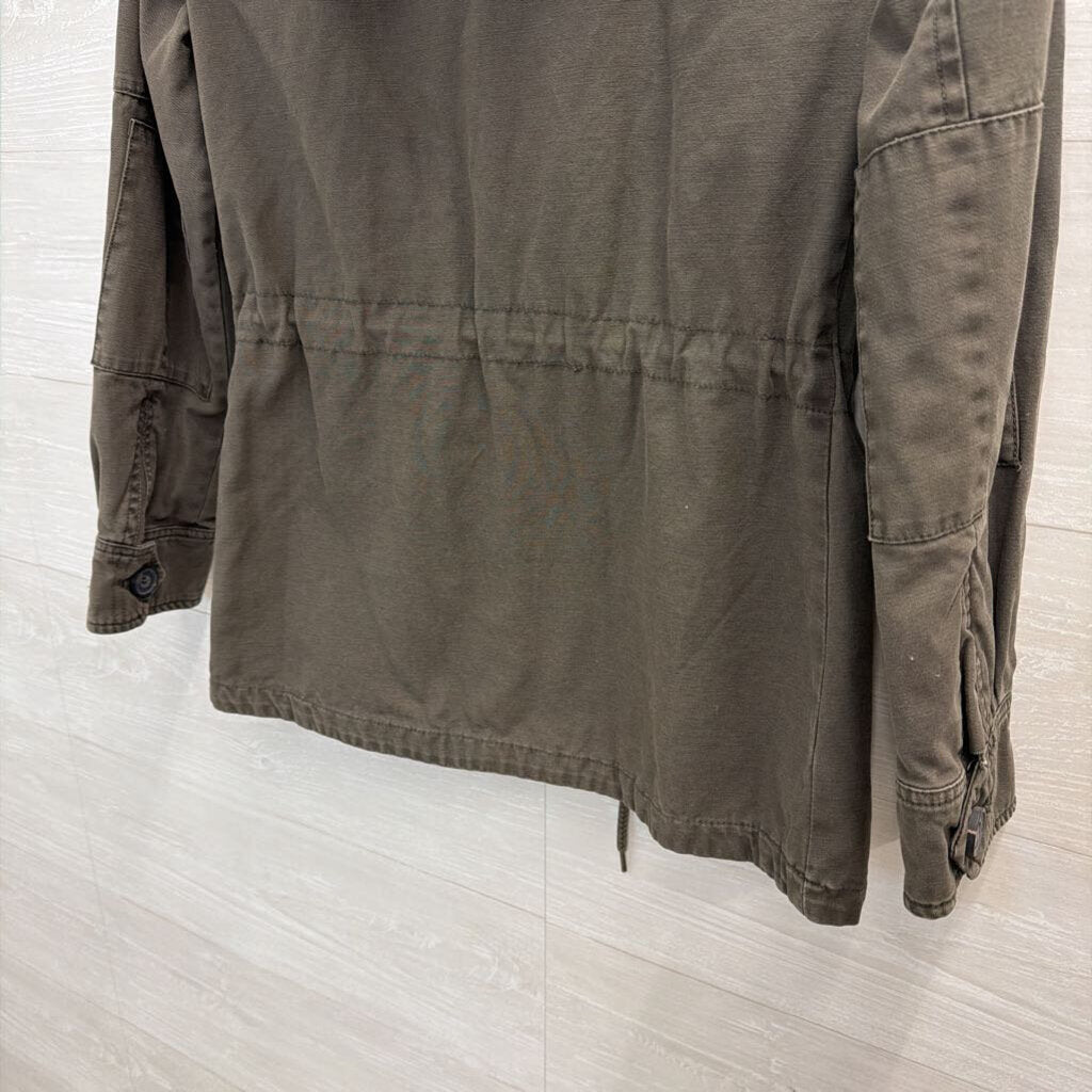 Levi Green Four Pocket Hooded Field Utility Jacket Extra Small