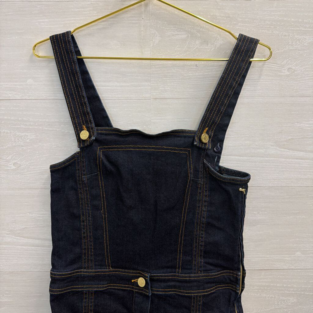 7 For All Mankind Dark Wash Overall Dress Extra Small