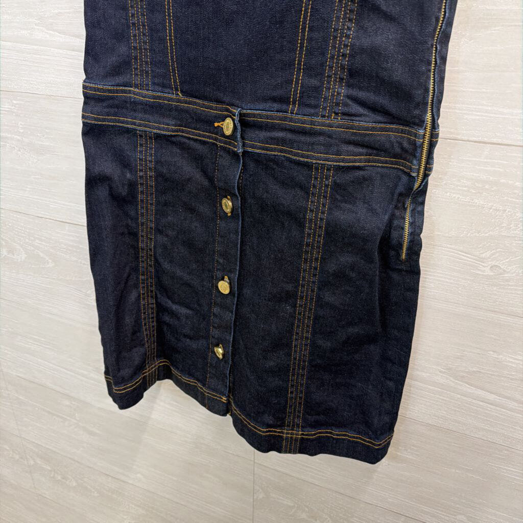7 For All Mankind Dark Wash Overall Dress Extra Small