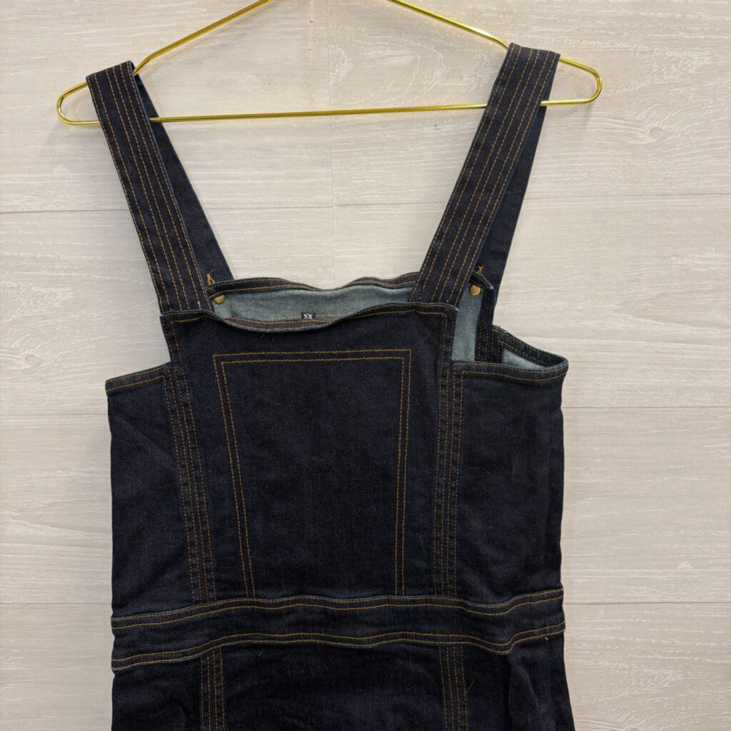 7 For All Mankind Dark Wash Overall Dress Extra Small
