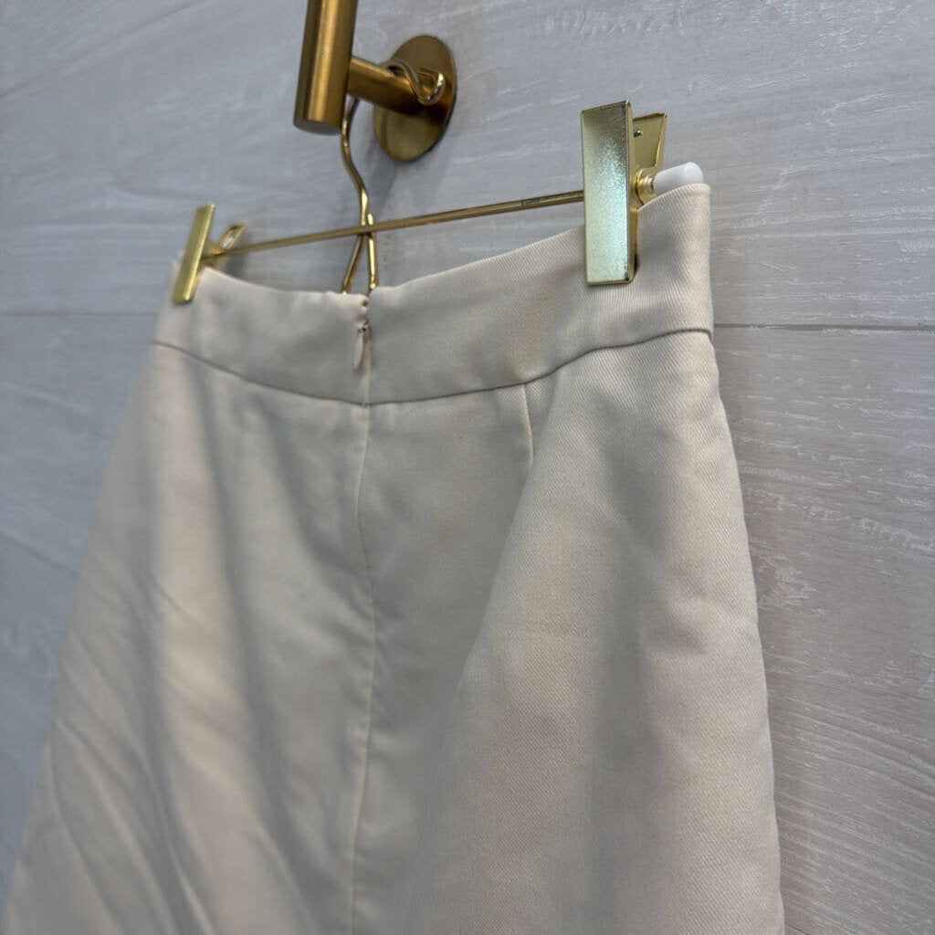 Mare Mare Cream Wrap Style Front Buckle Mini Skirt Extra Small