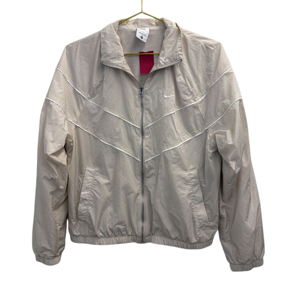 Nike Beige/ White Windrunner Zip Up Jacket Medium
