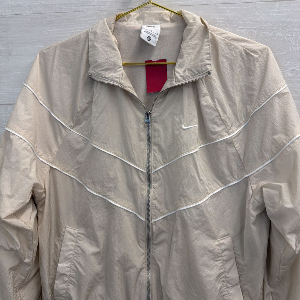 Nike Beige/ White Windrunner Zip Up Jacket Medium