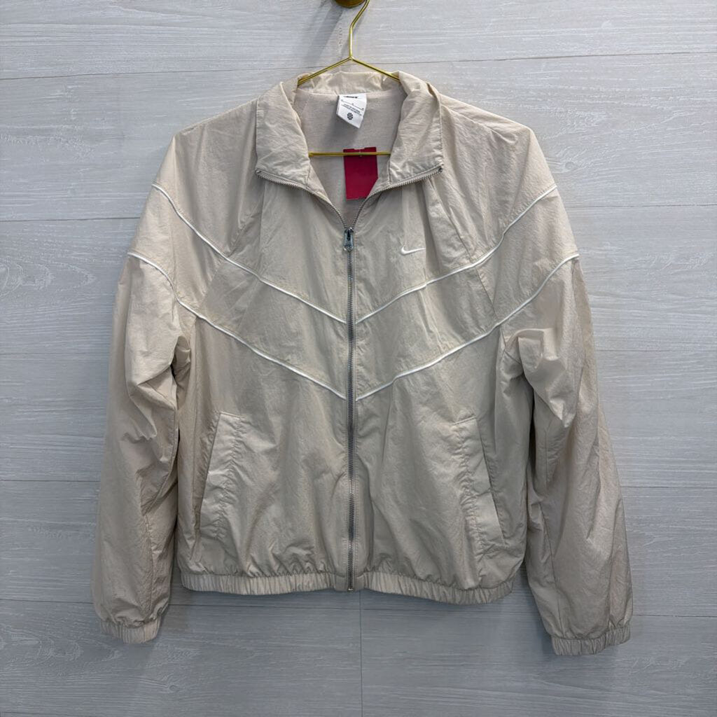 Nike Beige/ White Windrunner Zip Up Jacket Medium