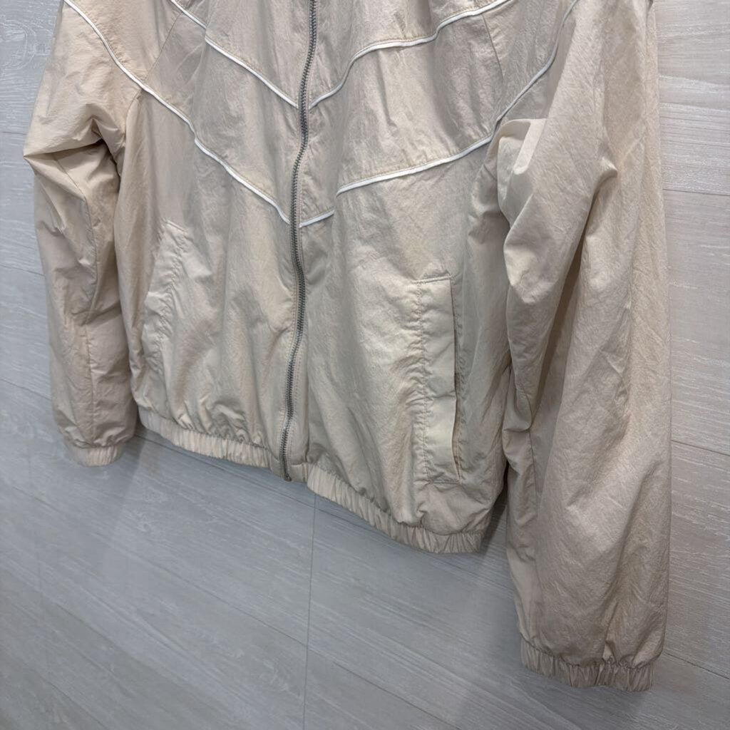 Nike Beige/ White Windrunner Zip Up Jacket Medium