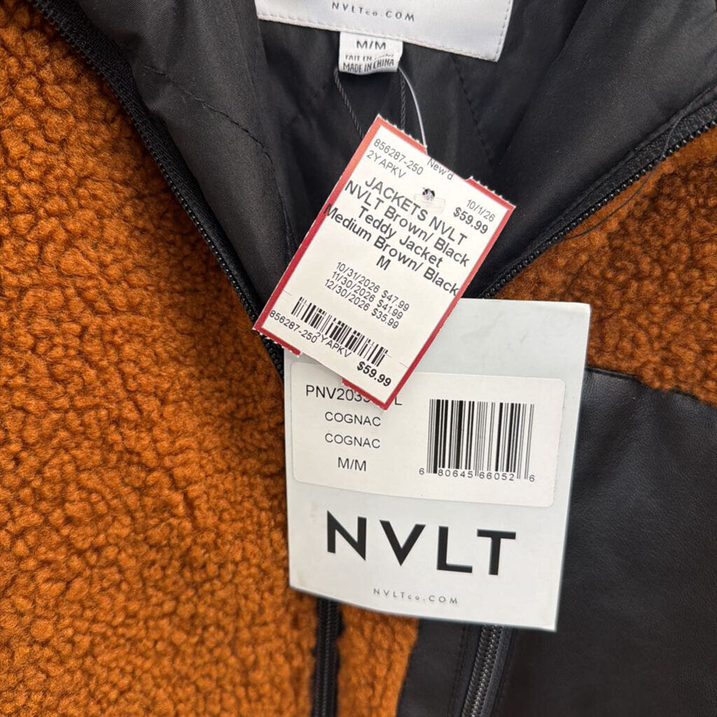 NVLT Brown/ Black Teddy Jacket Medium