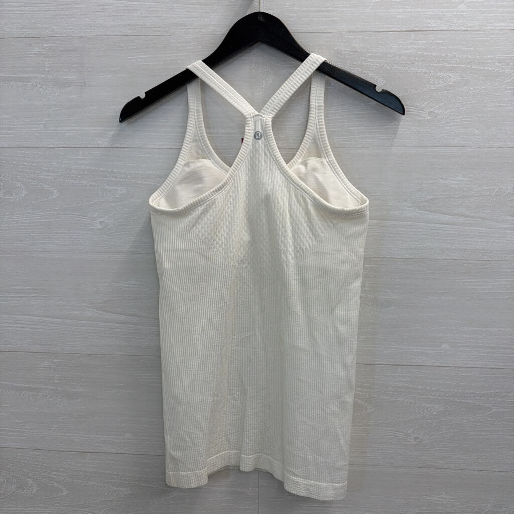 Lululemon White Padded Tank Top 8