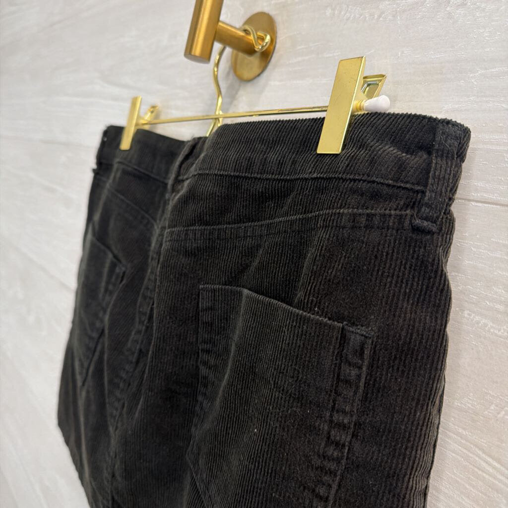 Bittersweet Black Corduroy Mini Skirt Small