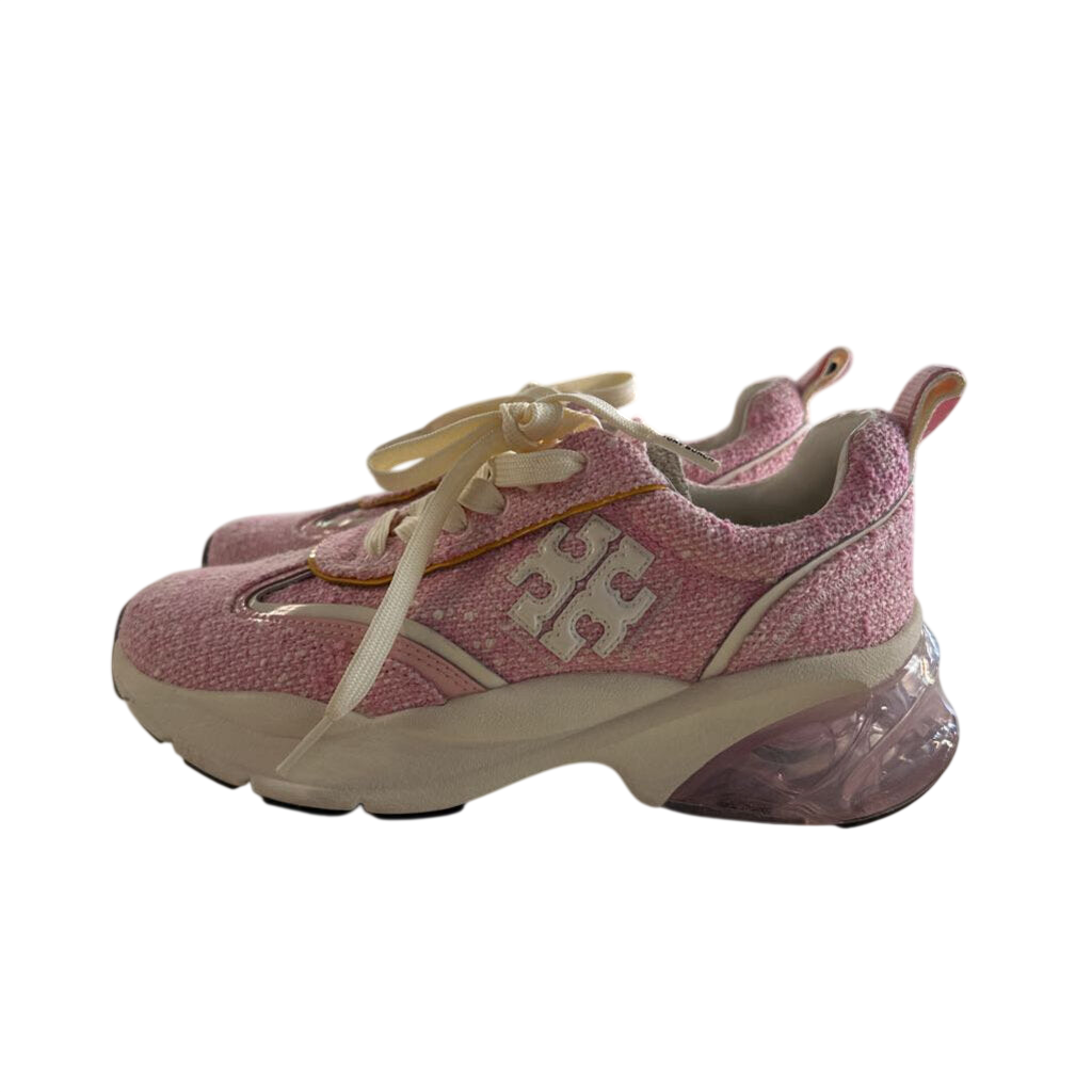 Tory Burch Pink Good Luck Tweed Sneakers 6