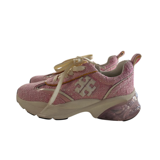 Tory Burch Pink Good Luck Tweed Sneakers 6