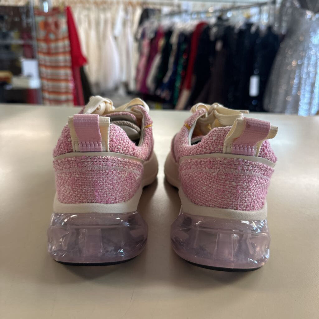 Tory Burch Pink Good Luck Tweed Sneakers 6