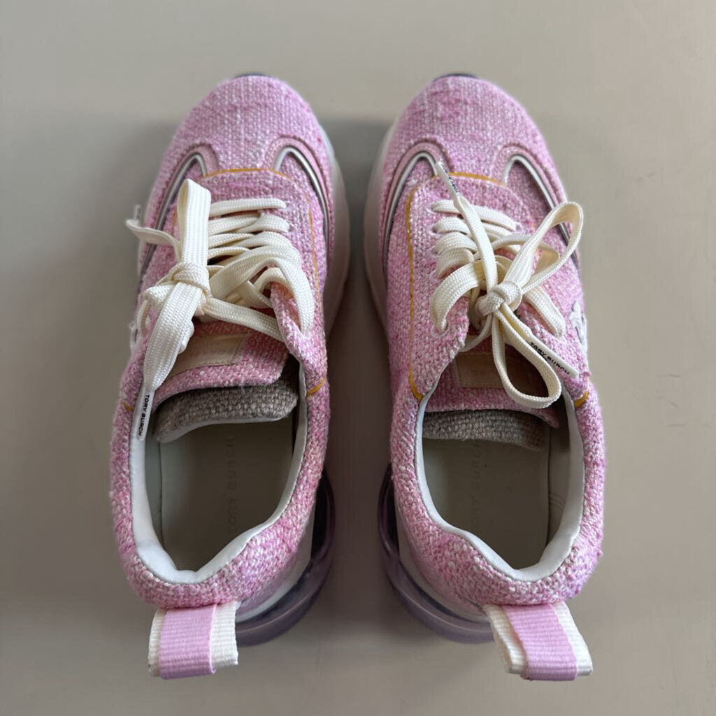 Tory Burch Pink Good Luck Tweed Sneakers 6