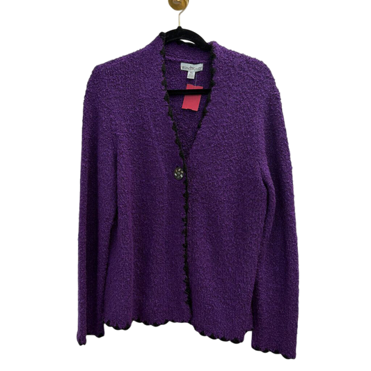 Windi River Purple/ Black Knit Sweater Extra Large